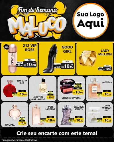 Modelo de Rede Social para Feed Instagram com o tema Fim de Semana Maluco para Perfumes