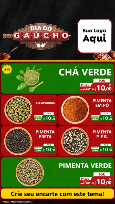 Modelo de TV para TV Vertical com o tema Dia do Gaúcho para Produtos Naturais