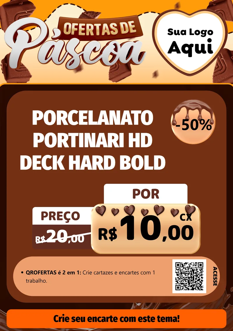 Modelo de Cartaz para Cartaz A4 Vertical com o tema Ofertas de Páscoa para Pisos e revestimentos