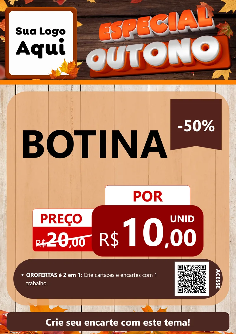 Modelo de Cartaz para Cartaz A4 Vertical com o tema Especial Outono para Agropecuária