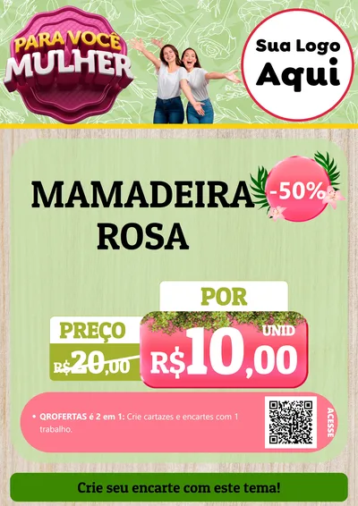 Modelo de Cartaz para Cartaz A4 Vertical com o tema Para Você Mulher para Bebês