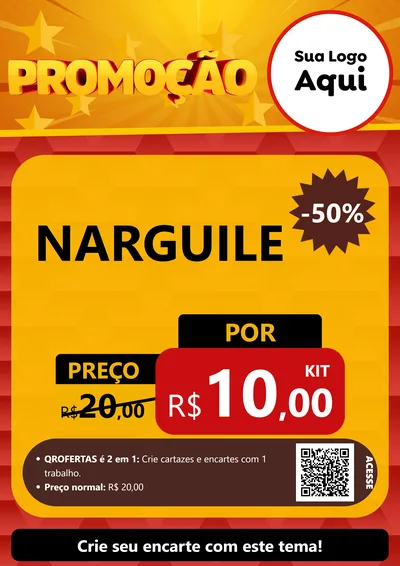 Modelo de Cartaz para Cartaz A4 Vertical com o tema Promoção para Tabacaria