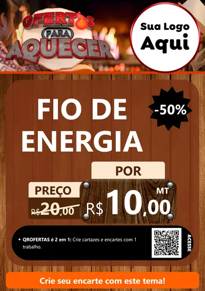Modelo de Cartaz para Cartaz A4 Vertical com o tema Ofertas Para Aquecer para Materiais Elétricos