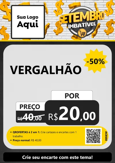 Modelo de Cartaz para Cartaz A4 Vertical com o tema Setembro Imbatível para Ferragens
