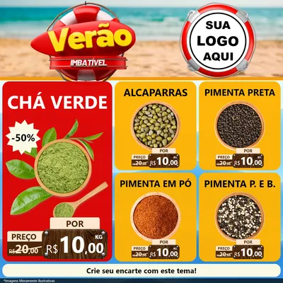 Modelo de Rede Social para Feed Facebook com o tema Verão Imbatível para Produtos Naturais