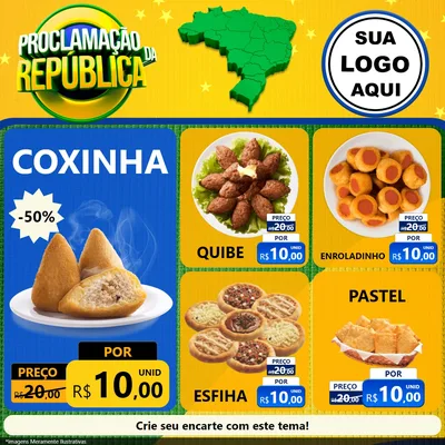 Modelo de Rede Social para Feed Facebook com o tema Proclamação da República para Salgadaria