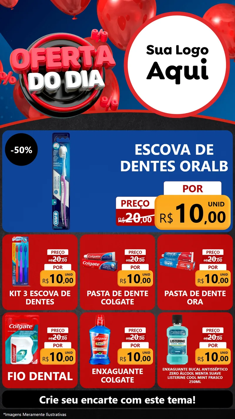 Modelo de Rede Social para Stories com o tema Oferta do Dia para Higiene Pessoal