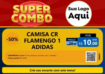 Modelo de Cartaz para Cartaz A4 Horizontal com o tema Super Combo para Roupas e acessórios