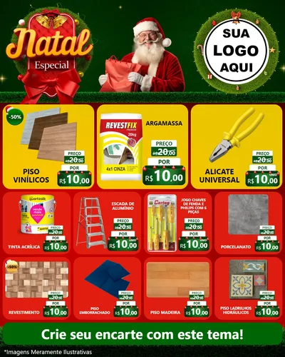 Modelo de Rede Social para Feed Instagram com o tema Natal Especial para Material para Construção
