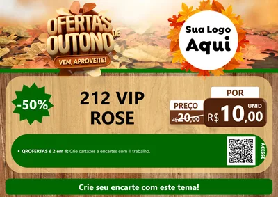 Modelo de Cartaz para Cartaz A4 Horizontal com o tema Ofertas de Outono - Vem, Aproveite! para Perfumes