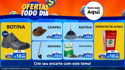 Modelo de TV para TV Horizontal com o tema Ofertas Todo Dia para Agropecuária