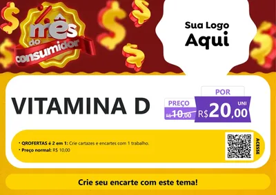 Modelo de Cartaz para Cartaz A4 Horizontal com o tema Mês do consumidor para Farmácia