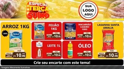 Modelo de TV para TV Horizontal com o tema Especial Terça do Suíno