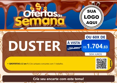 Modelo de Cartaz para Cartaz A4 Horizontal com o tema Ofertas da Semana - Páscoa para Concessionaria de Carros