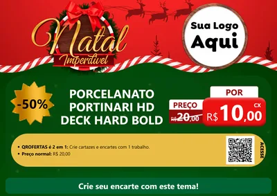 Modelo de Cartaz para Cartaz A4 Horizontal com o tema Natal Imperdível para Pisos e revestimentos