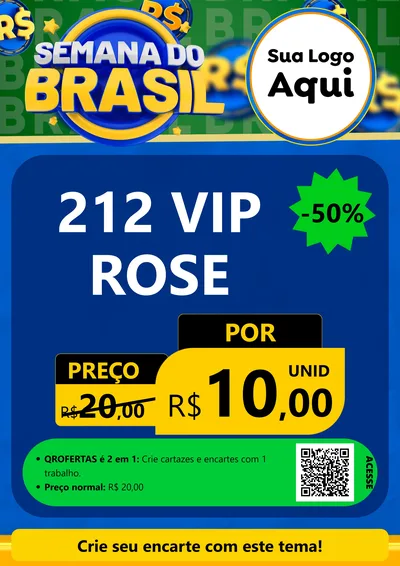 Modelo de Cartaz para Cartaz A4 Vertical com o tema Semana Do Brasil para Perfumes