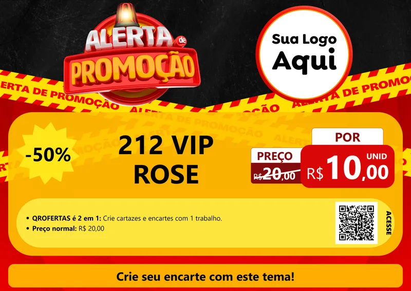 Modelo de Cartaz para Cartaz A4 Horizontal com o tema Alerta de Promoção para Perfumes