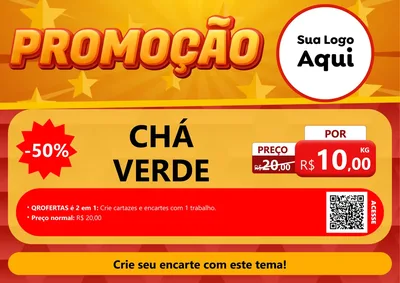 Modelo de Cartaz para Cartaz A4 Horizontal com o tema Promoção para Produtos Naturais