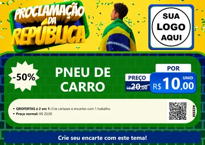 Modelo de Cartaz para Cartaz A4 Horizontal com o tema Proclamação da República para Auto peças