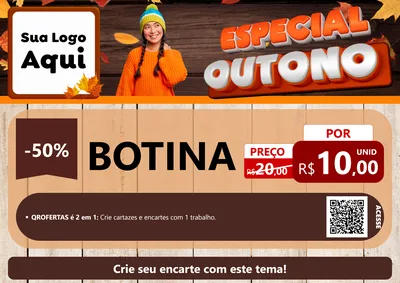 Modelo de Cartaz para Cartaz A4 Horizontal com o tema Especial Outono para Agropecuária