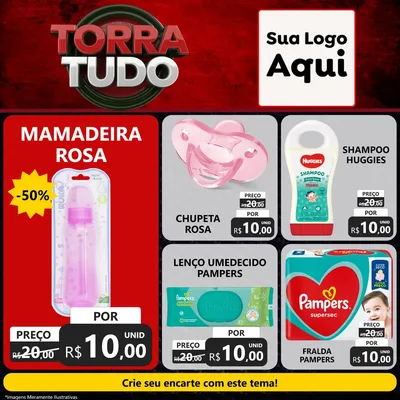 Modelo de Rede Social para Feed Facebook com o tema Torra Tudo para Bebês