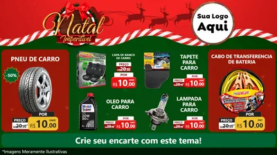 Modelo de TV para TV Horizontal com o tema Natal Imperdível para Auto peças