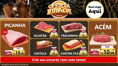 Modelo de TV para TV Horizontal com o tema Oferta da Virada para Açougue