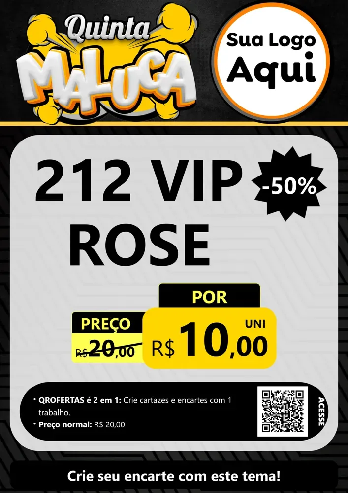 Modelo de Cartaz para Cartaz A4 Vertical com o tema Quinta Maluca para Perfumes
