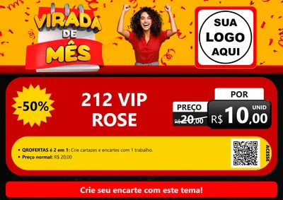 Modelo de Cartaz para Cartaz A4 Horizontal com o tema Virada de Mês para Perfumes
