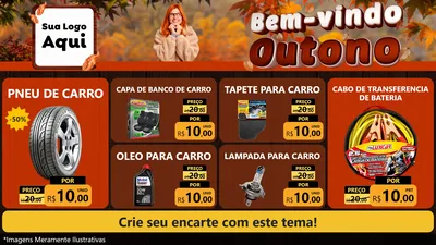 Modelo de TV para TV Horizontal com o tema Bem-vindo Outono para Auto peças