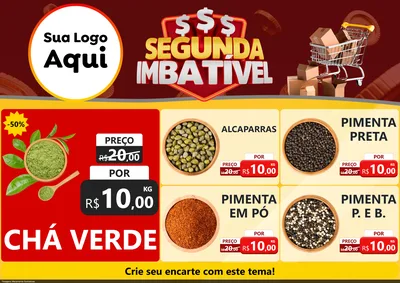 Modelo de Encarte para Encarte A4 Horizontal com o tema Segunda Imbatível para Produtos Naturais