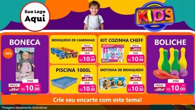 Modelo de TV para TV Horizontal com o tema KIDS para Brinquedos