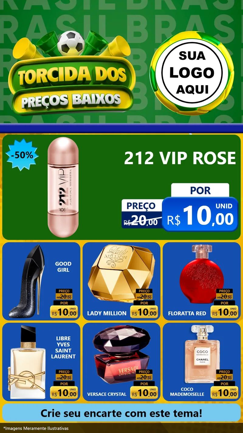 Modelo de Rede Social para Stories com o tema Torcida dos Preços Baixos para Perfumes