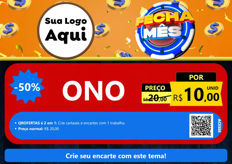 Modelo de Cartaz para Cartaz A4 Horizontal com o tema Fecha Mês para Óticas