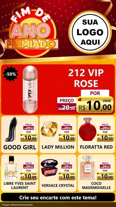 Modelo de Rede Social para Stories com o tema Fim de Ano Premiado para Perfumes