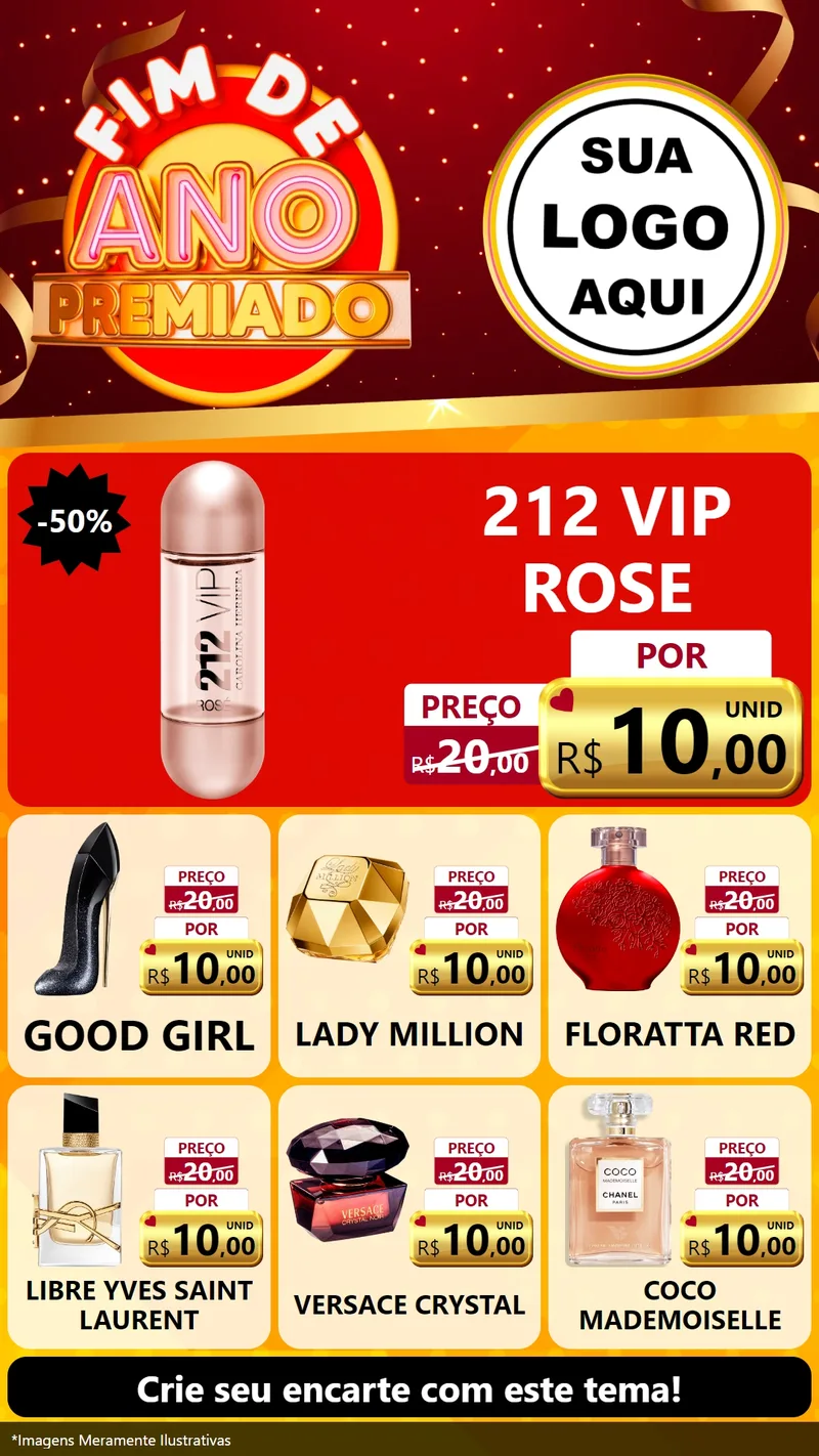 Modelo de Rede Social para Stories com o tema Fim de Ano Premiado para Perfumes
