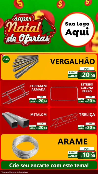 Modelo de TV para TV Vertical com o tema Super Natal de Ofertas para Ferragens