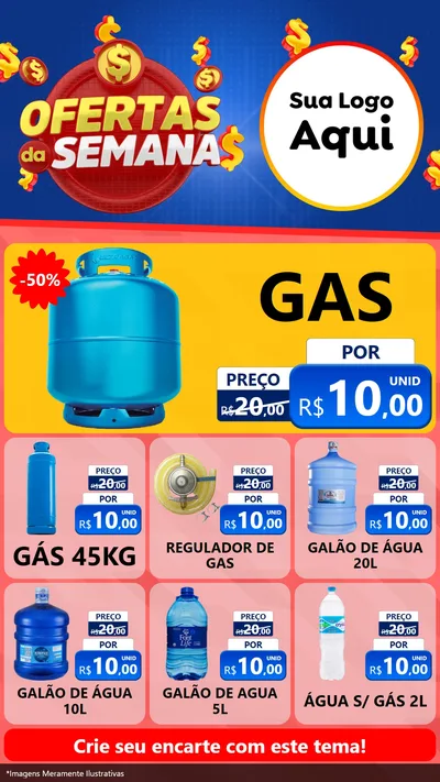 Modelo de Rede Social para Stories com o tema Ofertas Da Semana para Água e gás