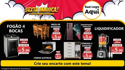 Modelo de TV para TV Horizontal com o tema Sexta Maluca! para Móveis e Eletro