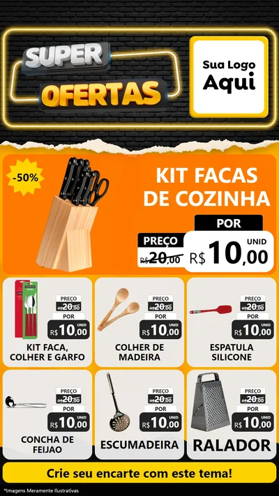 Modelo de Rede Social para Stories com o tema Super Ofertas para Utilidades Domésticas