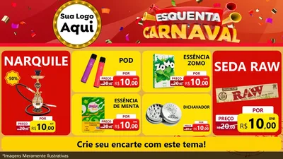 Modelo de TV para TV Horizontal com o tema Esquenta Carnaval para Tabacaria