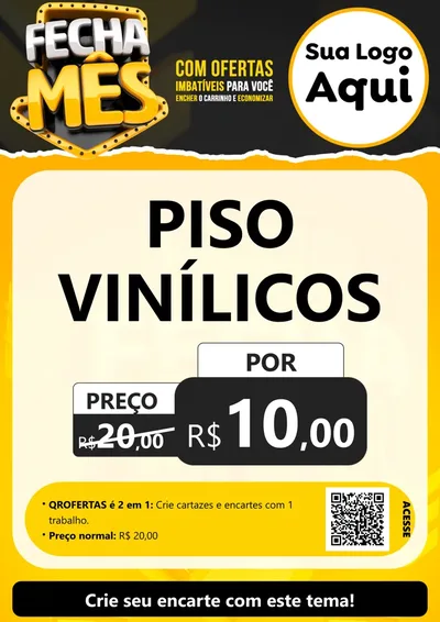 Modelo de Cartaz para Cartaz A4 Vertical com o tema Fecha Mês para Material para Construção