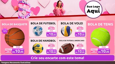 Modelo de TV para TV Horizontal com o tema Dia da Mulher para Artigos Esportivos