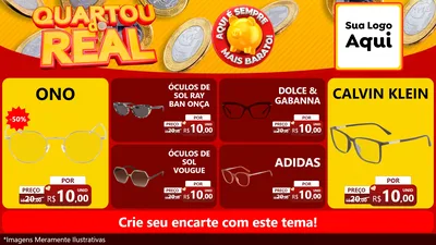 Modelo de TV para TV Horizontal com o tema Quartou do Real para Óticas