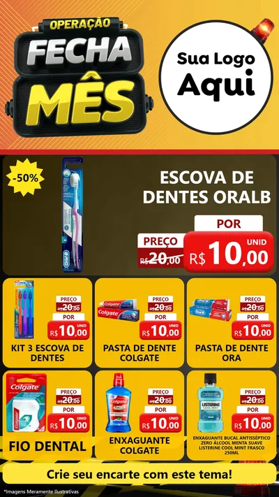 Modelo de Rede Social para Stories com o tema Operação Fecha Mês para Higiene Pessoal