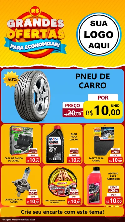 Modelo de Rede Social para Stories com o tema Grandes Ofertas Para Economizar! para Auto peças