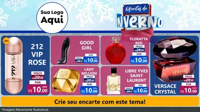 Modelo de TV para TV Horizontal com o tema Ofertas de Inverno para Perfumes