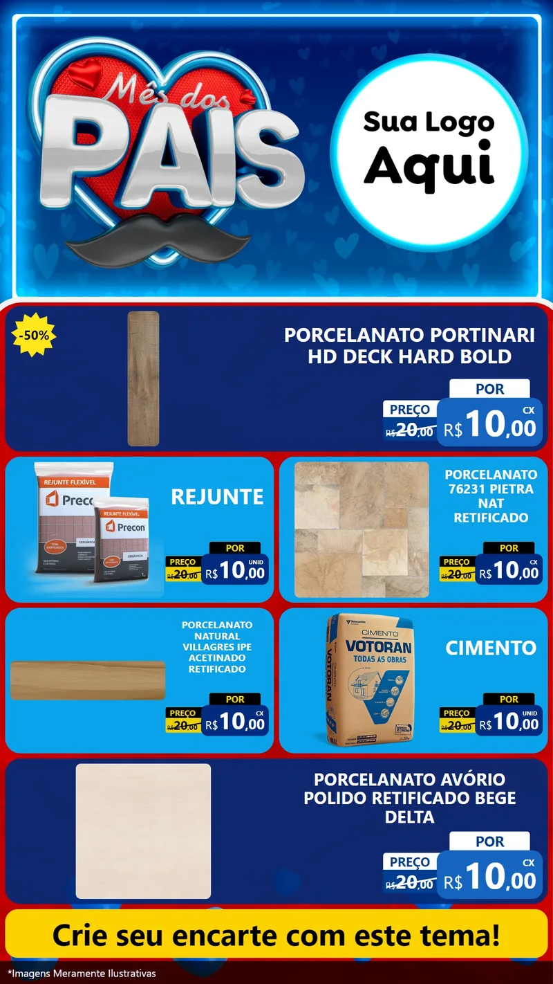 Modelo de TV para TV Vertical com o tema Mês Dos Pais para Pisos e revestimentos