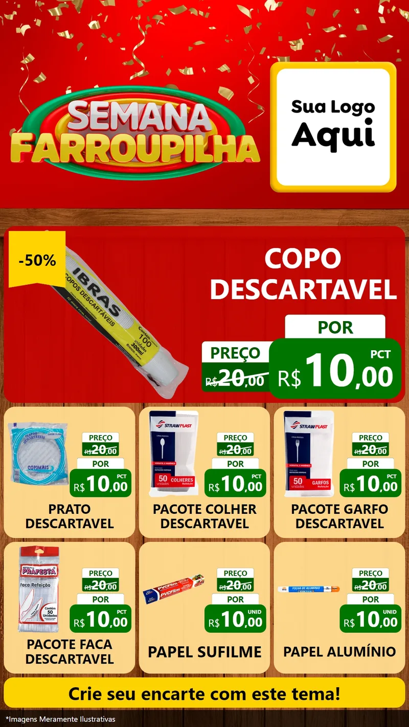 Modelo de Rede Social para Stories com o tema Semana Farroupilha para Embalagens