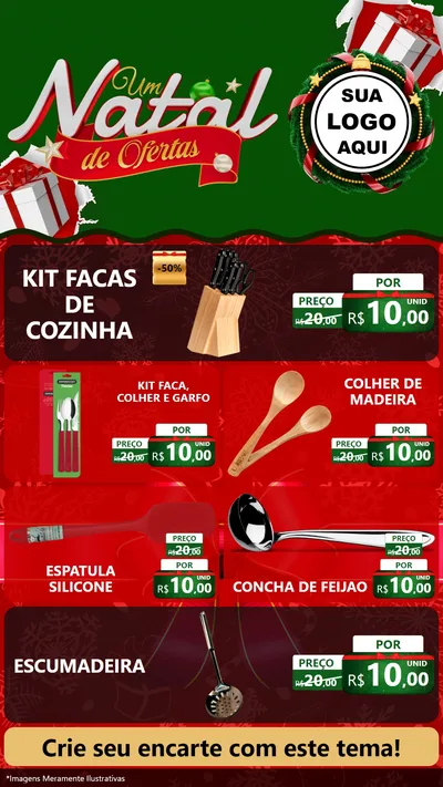 Modelo de TV para TV Vertical com o tema Um Natal de Ofertas para Utilidades Domésticas